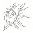 olive leaf tattoo design idea