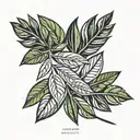 olive leaf tattoo design idea