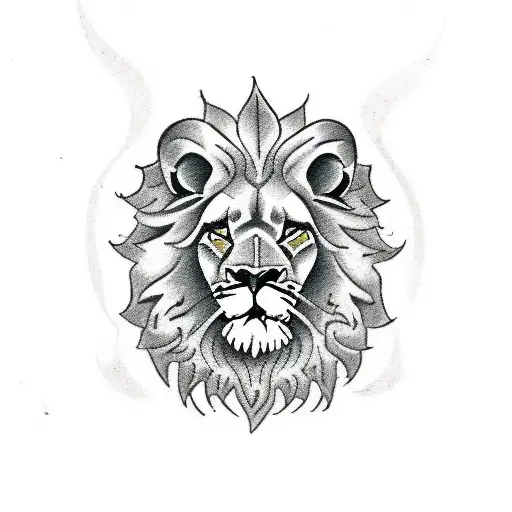 Welsh lion showing mental fortitude tattoo design idea