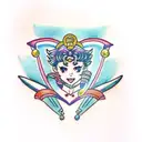 sailor moon tattoo design idea