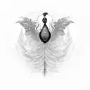 Peacock wings tattoo design idea