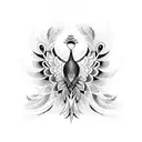 Peacock wings tattoo design idea