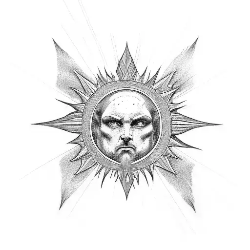 heaven, angels, doves, sun rays tattoo design idea