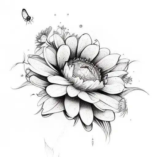 imago dei with flowers  tattoo design idea