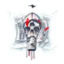fallen soldier tattoo design idea