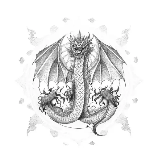 Dragon mandala  tattoo design idea