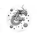 Dragon mandala  tattoo design idea