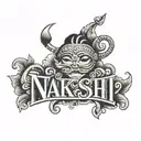 hidden name naksh tattoo design idea