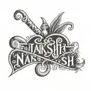 hidden name naksh tattoo design idea