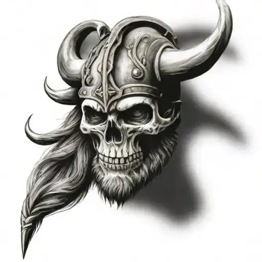 skull vikings tattoo design idea