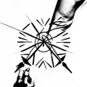 chains and daggers tattoo design idea