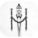 chains and daggers tattoo design idea