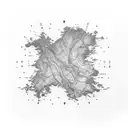 topografic map in a square tattoo design idea