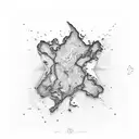 topografic map in a square tattoo design idea