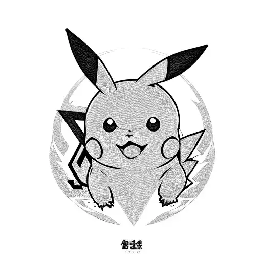 Pikachu militaire tattoo design idea
