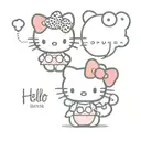 hello kitty and minnie mouse with the words big sis and lil sis tattoo design idea