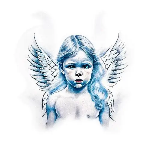 biblically accurate angel  tattoo design idea