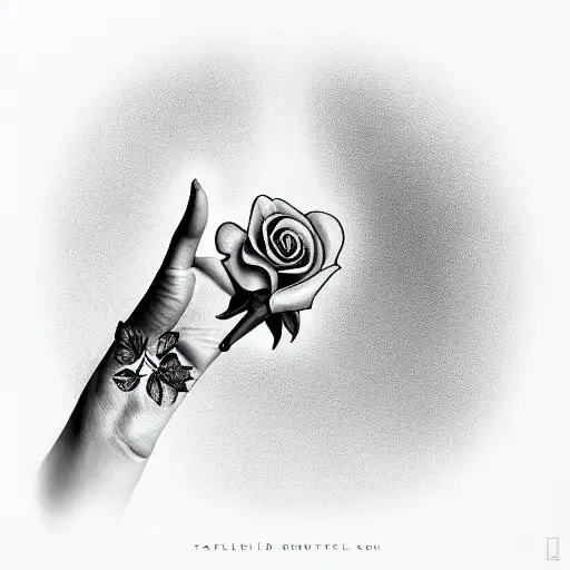 cardinal holding yellow rose with a diamond in it tattoo design idea