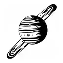 planet like saturn, the rings are a vinyl tattoo design idea