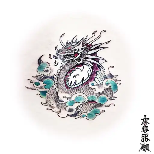 tattoo chest  dragon planets tattoo design idea