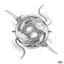 tattoo chest  dragon planets tattoo design idea