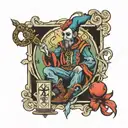 the fool tarot card tattoo design idea