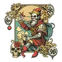 the fool tarot card tattoo design idea