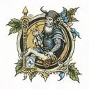 the fool tarot card tattoo design idea