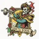 the fool tarot card tattoo design idea