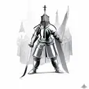 medieval knight tattoo design idea