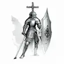 medieval knight tattoo design idea