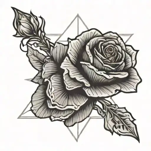 rose jesus blessed thug men  tattoo design idea
