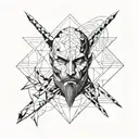    thug men  tattoo design idea