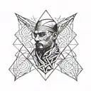    thug men  tattoo design idea