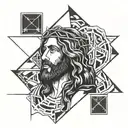   jesus blessed thug men  tattoo design idea