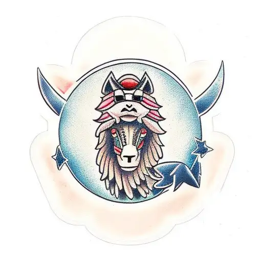 sol en llamas y luna llena funcionados  tattoo design idea