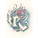 question mark tattoo design idea