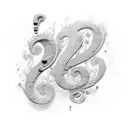 question mark tattoo design idea