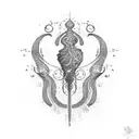 question mark tattoo design idea