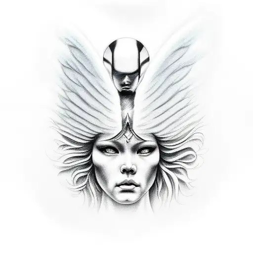 angel ban from heaven cry tattoo design idea