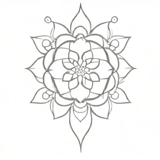 gemini flower mandala design tattoo design idea