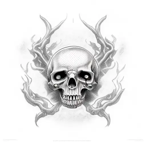 Necromancer raising dead tattoo design idea