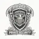 Private security logo incorporated tattoo design idea
