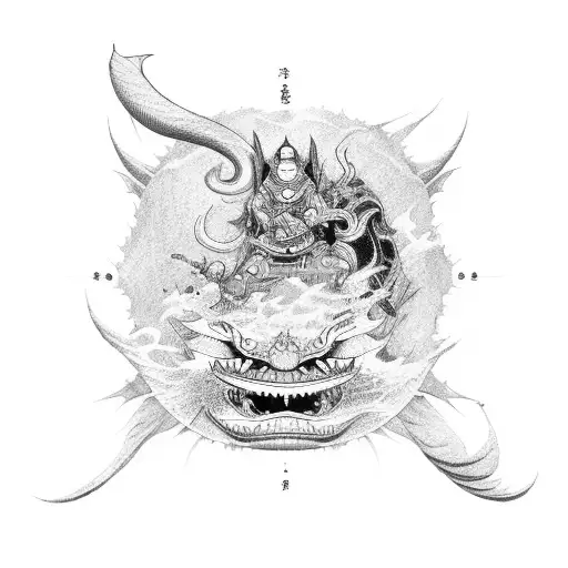 Daijin and Sadaijin from teh Movie Suzume tattoo design idea