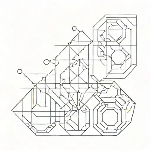 cyber sigilism tattoo design idea