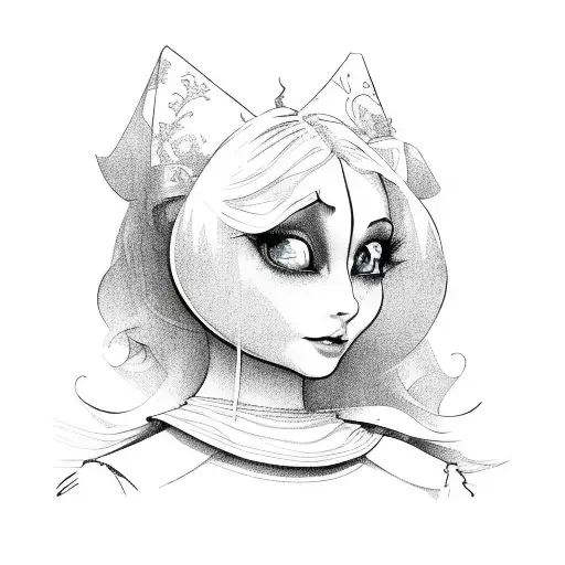 alice in wonderland tattoo design idea