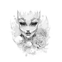 body made by bricks tattoo design idea