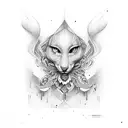 body made by bricks tattoo design idea