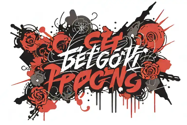 old English font, Get Good or Get Ran tattoo design idea