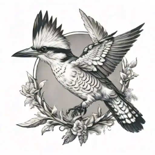 flying Kookaburra tattoo design idea